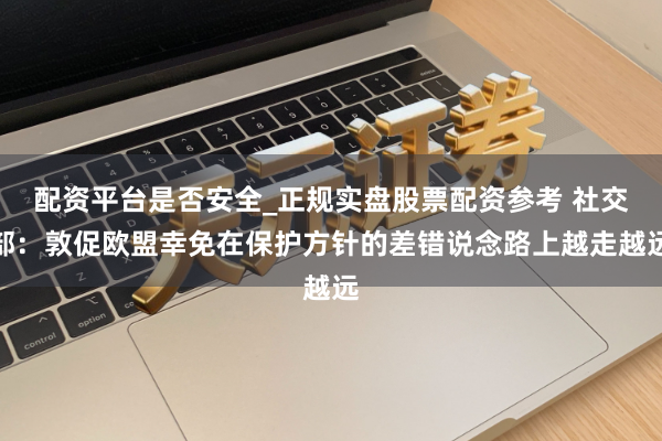 配资平台是否安全_正规实盘股票配资参考 社交部：敦促欧盟幸免在保护方针的差错说念路上越走越远